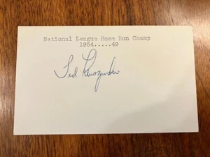 VINTAGE SUPREME 3X5 CARD SIGNED BY CINCY REDS HOME RUN LEGEND TED KLUSZEWSKI - Picture 1 of 2
