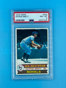 1979 TOPPS #330 GEORGE BRETT KANSAS CITY ROYALS HOF PSA 8 NM-MT CENTERED SHARP!