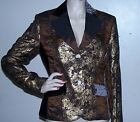 Betty Barclay Blazer Brown and Gold Dress  Designer Jacket Size 14