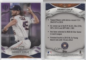 2019 Topps Tribute Purple /50 Gerrit Cole #27