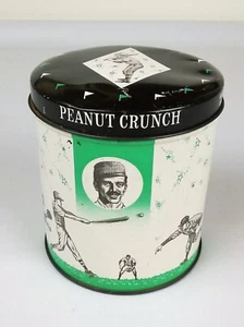 Vintage E G Whitman Peanut Crunch Baseball Tin Canister Empty - Picture 1 of 7