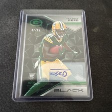 2023 Panini Black Rookie Autographs Jayden Reed /15 Rookie RC #142