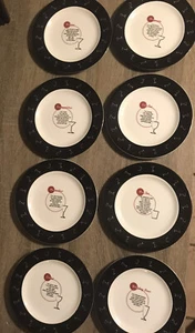 Pottery Barn Retro Bar 8er Set Vorspeise Salatteller Mixgetränk Rezepte 8,25" - Bild 1 von 12