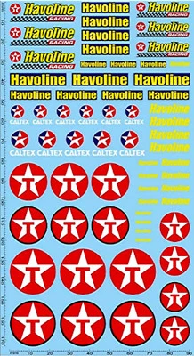 IDC DECALS Benzin Gasolin Sponsoren Decal #PP12-3 (195 x 100 mm) 1:24 Decal Abziehbilder