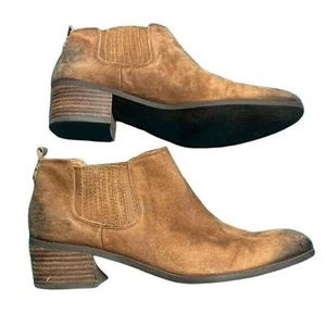 Tommy Hilfiger ankle booties Brown booties Western sz 9 vintage suede boots - Picture 1 of 10