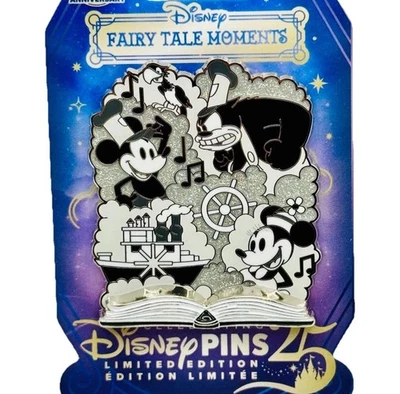 Disney Pin 2025 Fairy Tale Moments Steamboat Willie Pete Minnie Mouse LE 2250 - Image 1 of 4