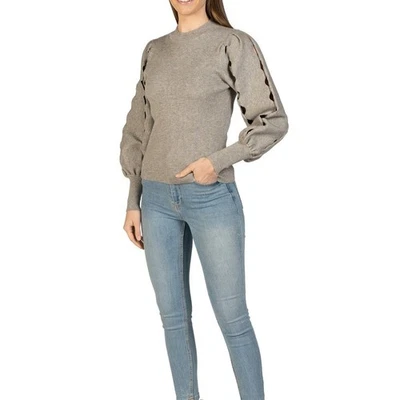 Suéter Love Token Ophelia corte manga cinza, médio - Imagem 1 de 4