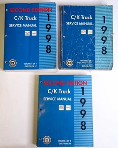1998 C/K Truck Service Manual Volume 1 2 4 Only Factory OEM Repair Books - Picture 1 of 24