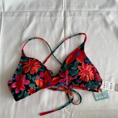 Nuevo con etiquetas Top de bikini Roxy Tropical Floral Solo Foto 1 de 4