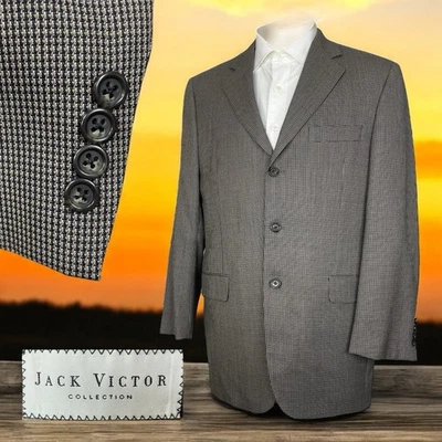 Jack Victor Sport Coat Mens 40R Multicolor Textured Wool Three Buttons - Image 1 of 4