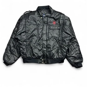 Vintage United Parcel Service UPS Jacket Men’s XL Black Puffer Quilted Bomber - Picture 1 of 11