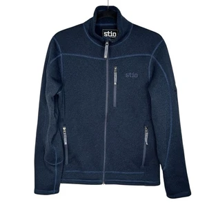Stio Wilcox Fleece Knit Full Zip Jacket Gorpcore Mens Small Outdoor Hiking Camp - Picture 1 of 11