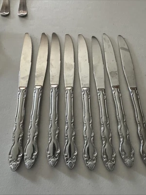 Towle PIERRE 日本不锈钢晚餐刀 8 件套复古 — 第 1/4 张图片