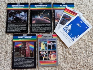 Imagic Video Game Manual Lot Beauty & the Beast, Demon Attack 2x, Atlantis - Picture 1 of 13