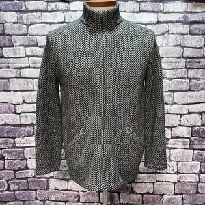 Lauren Ralph Lauren Black & Gray Wool Sweater Jacket Size L - Picture 1 of 9