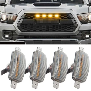 4pcs Amber LED Grille Light Front Smoked Lens Running Lamp for Ford F-150 Raptor - Picture 1 of 12