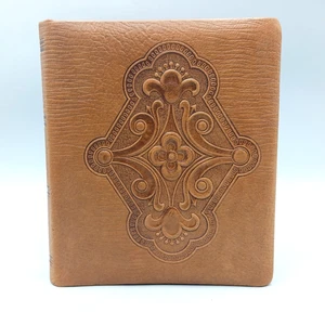  Echt Leder Fotoalbum Leer, Braun, ca. 24,5 cm x ca. 22 cm, Unbenutzt, Vintage  - Bild 1 von 11