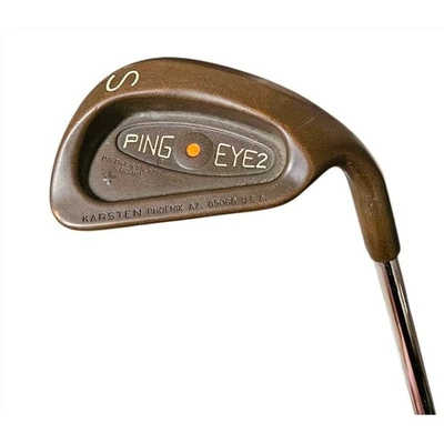 Ping Eye 2 + S Sand Wedge Golf Club BeCu Beryllium Copper Orange Dot 2 Flat - Image 1 of 3