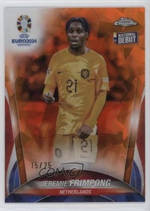2024 Topps Cromo UEFA Euro Zafiro Edición Naranja/25 Jeremie Frimpong #34 - Imagen 1 de 3