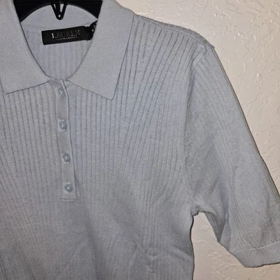 Polo Lauren Ralph Lauren Bebé Azul Algodón/Modal Tejido Acanalado Manga Corta Talla M Foto 1 de 4