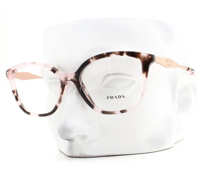 Prada Eyeglasses VPR 02Z ROJ-1O1 Glasses Pink Black Havana Rose Gold 54mm w/case - Image 1 of 4