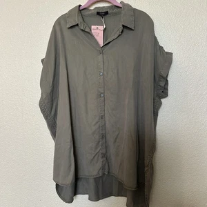 Quince Vintage Wash Tencel Camp Hemd Olivgrün Gr. XL Neu mit Etikett Knopfleiste Oberteil - Bild 1 von 4