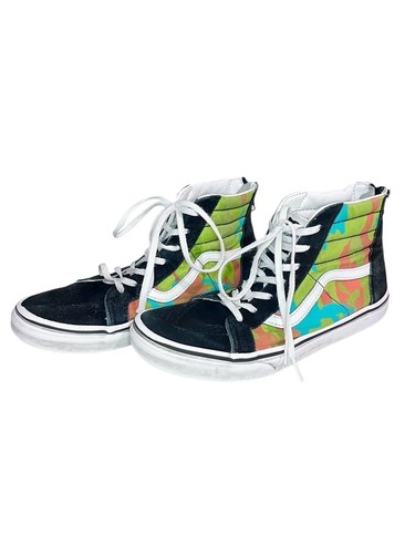 scarpe basse alla caviglia alte offical vans multicolore arancione teal zip e lacci