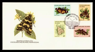 Dr Who 1983 Cocos Keeling Islands Australia FDC COMBO MARIPOSA/POLILLA $2 M61487 Foto 1 de 2