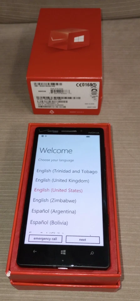 诺基亚 Lumia Icon 929 32GB Verizon - 完好罕见,原装盒,已测试 — 第 1/4 张图片