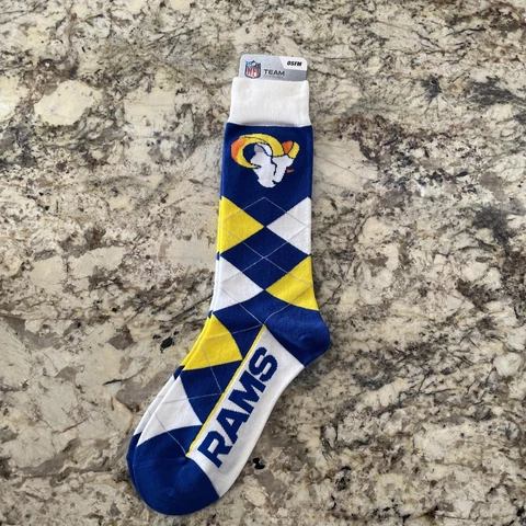 Los Angeles Rams High Socks One Size Fist Most 1 Pair NWT Fast Free Shipping Cover