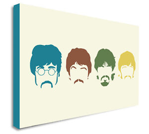 BEATLES POP ART - Canvas Wall Art Framed Print. Various Sizes