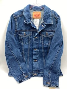 Levi's Boy's Denim Trucker Jacket Button Up Dark Wash X-Large - Picture 1 of 9