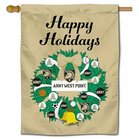 West Point Happy Holidays Christmas Decorative House Flag Cover