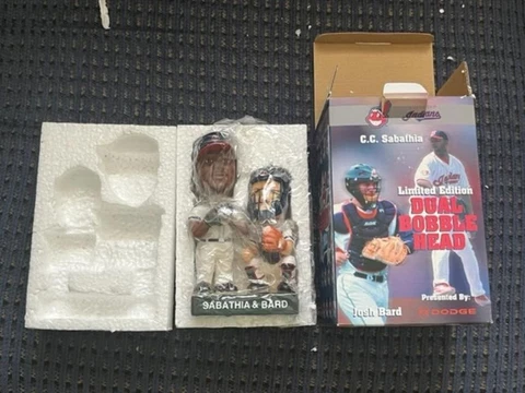 Cleveland Indians 2003 Dual Bobblehead Sabathia & Bard "The Battery" NIB Cover