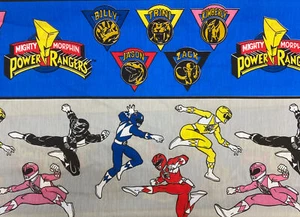 Paneles de cortina Power Rangers 1994 X2 41×84 vintage - Imagen 1 de 1