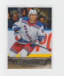 23/24 UD Series 1 New York Rangers Will Cuylle Debut Dates Gold RC card #DD-4 - Bild 1 von 2
