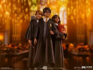 Set completo 3 Statue Harry Potter Hermione Ron 1/10 Iron Studios - Foto 1 di 12
