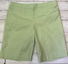 IZOD Women's Size 12 Stretch Green Bermuda Shorts Classic Casual Summer  34 x 11