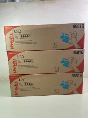 Wypall 05816 L30 branco RDC 3 caixas de 120 toalhas/toalhetes 16,4" x 9,8" 360 toalhetes - Imagem 1 de 4