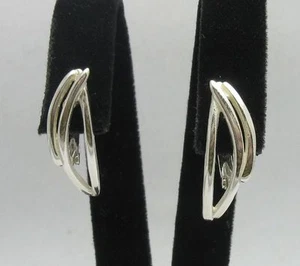 Sterling Silver Earrings Genuine Stylish Solid 925 French Clip Handmade Empress - Picture 1 of 2