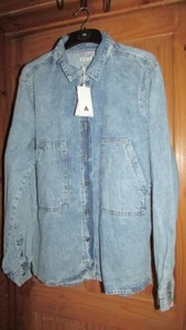 Blaues Jeanshemd für Herren von Another Influence Größe L (42 Zoll Brustumfang) neu mit Etikett - Bild 1 von 1