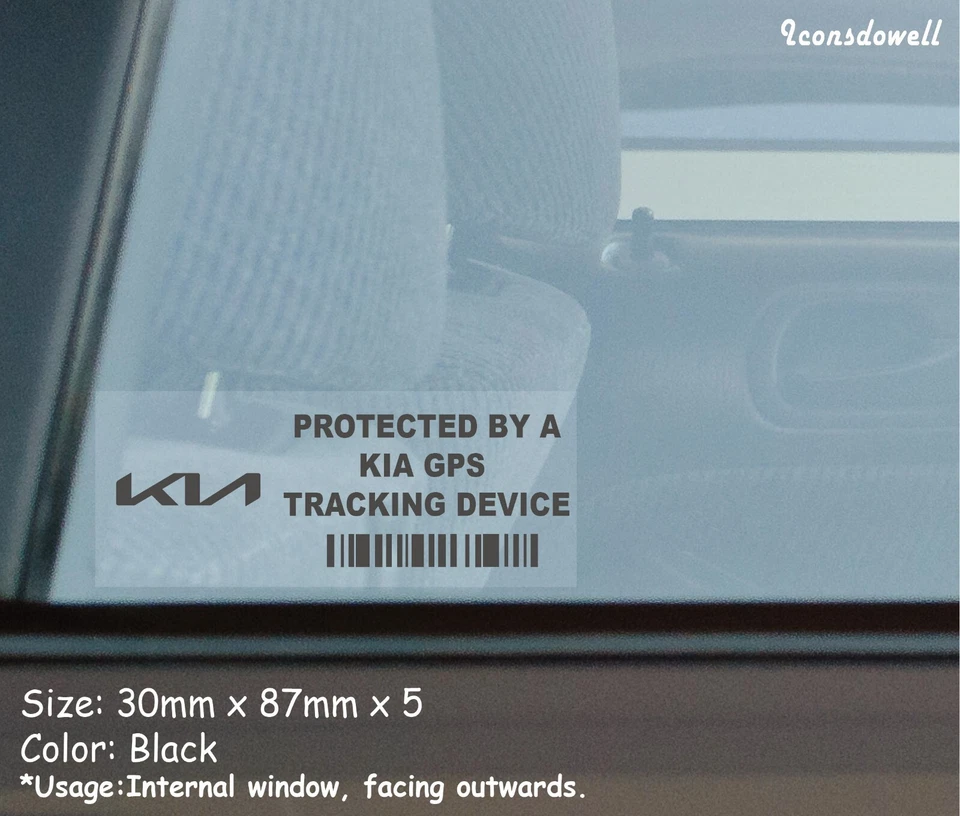 5X PROTECTED BY A KIA GPS Car Security Stickers Anti Theft Decals Gift2 - Image 1 of 1