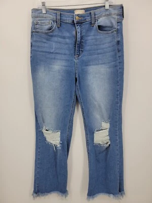 Pantalones de mezclilla Altard State para mujer 31 medianos descoloridos lavados azul desgastado boho Foto 1 de 4