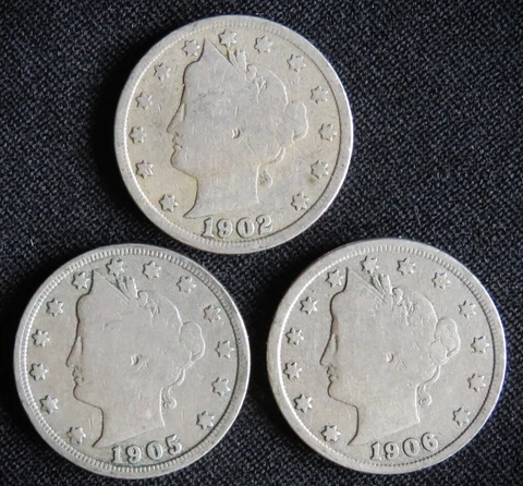 1902, 1905, 1906 Liberty Nickels       (E4) Cover