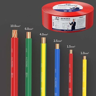 Cavo singolo nucleo solido rame puro filo BV 1,0 mm² - 10 mm² cavo attrezzatura