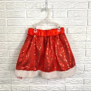 Falda Navidad Papá Noel Lentejuelas Rojo Glaseado Niñas Talla Mediana 3T/4T - Imagen 1 de 6