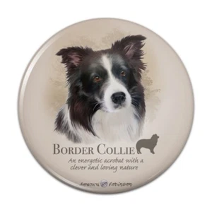 Alfiler con botón trasero de raza de perro Border Collie - Imagen 1 de 14