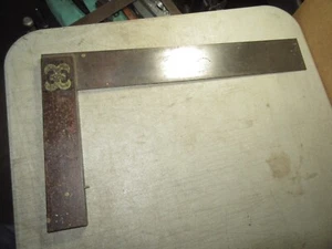 Early Disston & Morss Philadelphia Warranted True try square 20'' blade Must see - Bild 1 von 24