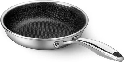 Professionale Padella Antiaderente Acciaio Inox 20 Cm, Padella Induzione, Rivest - Immagine 1 di 4