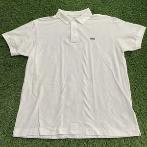 Lacoste Herren 2XL 7 Weiß Kurzarm Poloshirt Preppy Freizeit Golf Krokodil - Bild 1 von 15